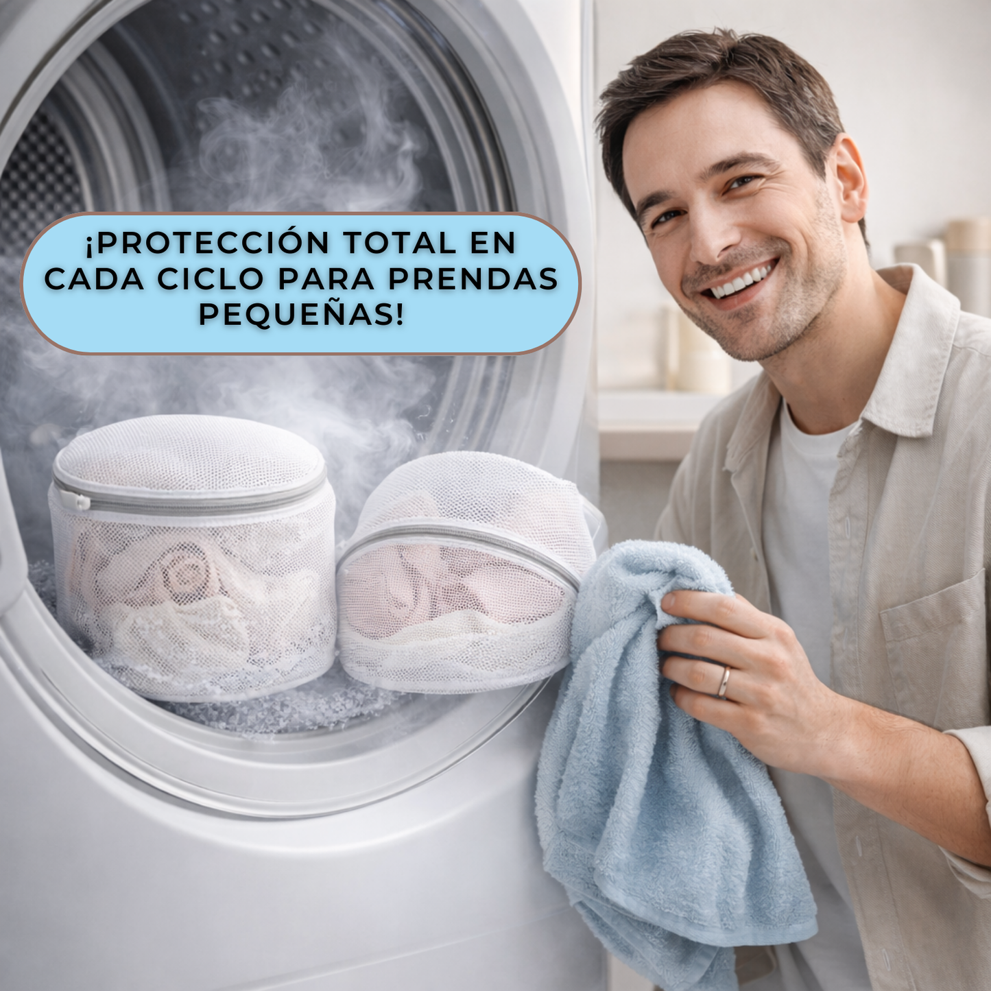 KIT 7 BOLSAS DE MALLA PARA LAVADO - ROPA COMO NUEVA EN CADA LAVADO