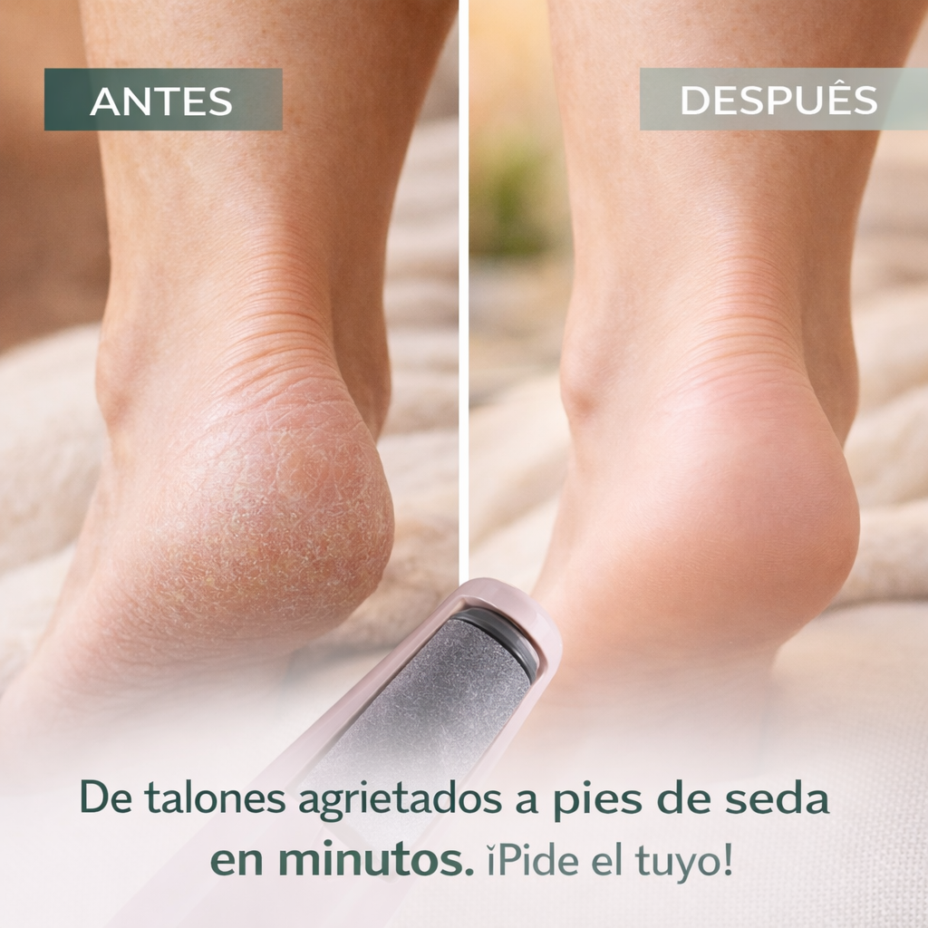 Removedor de Durezas Recargable - Exfolia Piel Dura del Talón - Pies Suaves sin Esfuerzo en Cada Uso