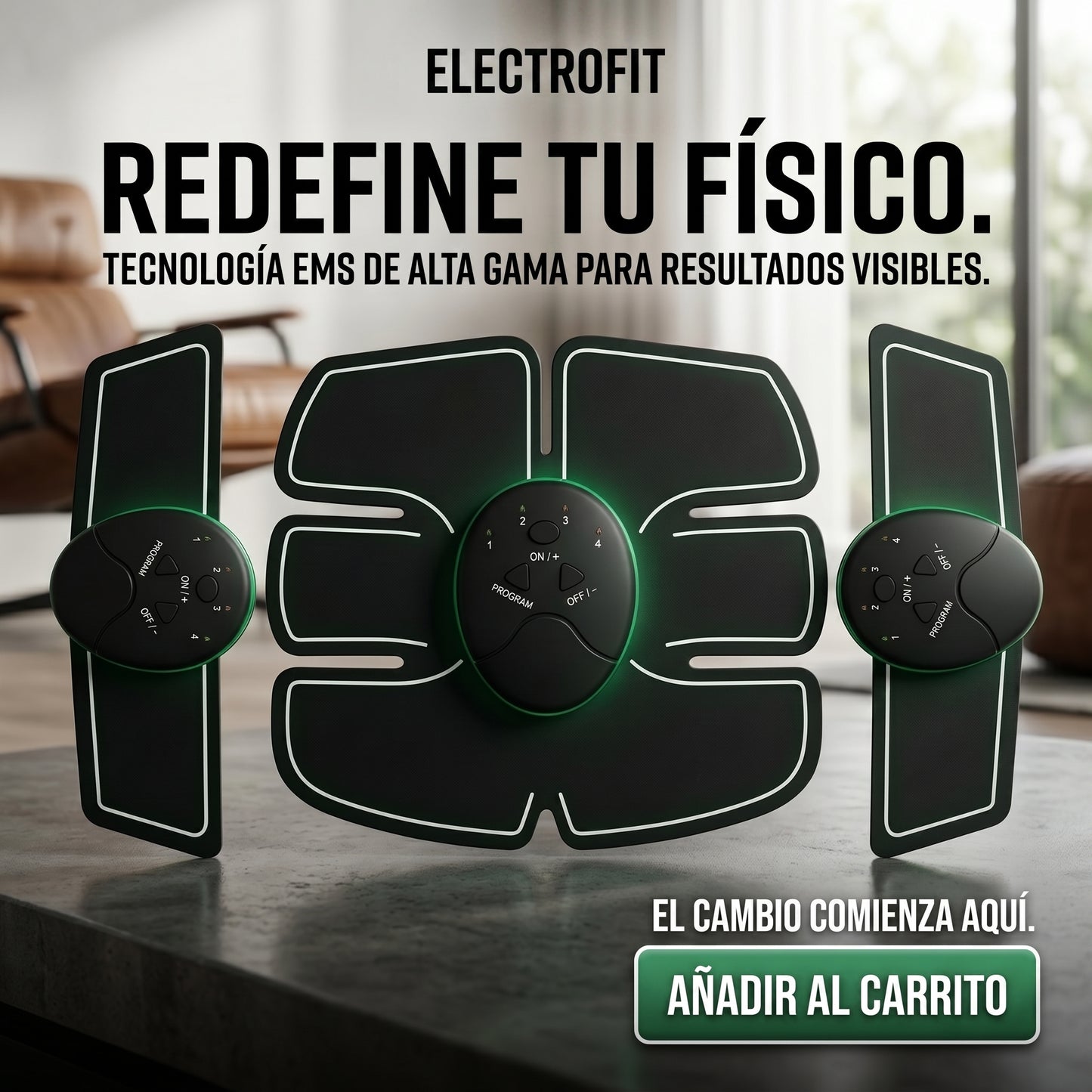 ElectroFit Pro - Activador Muscular - Complementa tu rutina diaria en solo 12 minutos