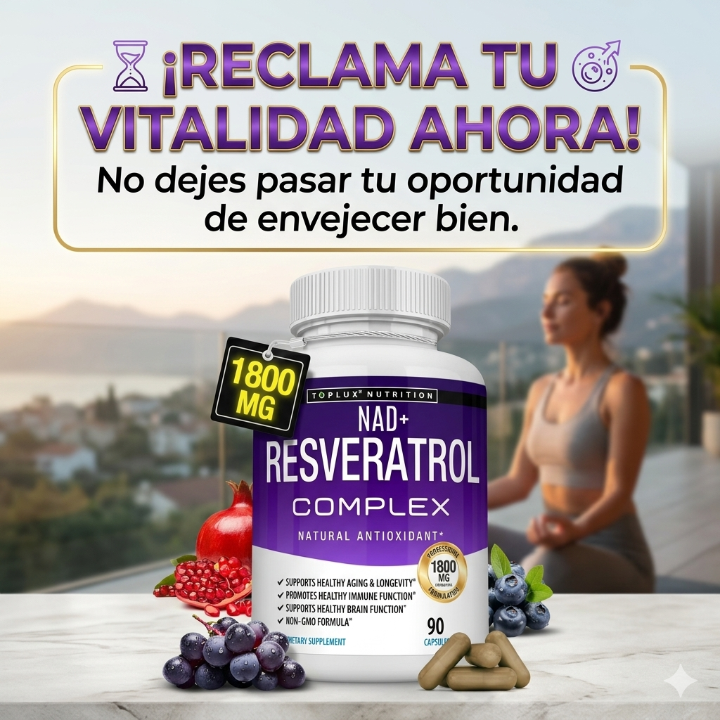 NAD+ Resveratrol Complex - Energía Celular y Juventud Natural