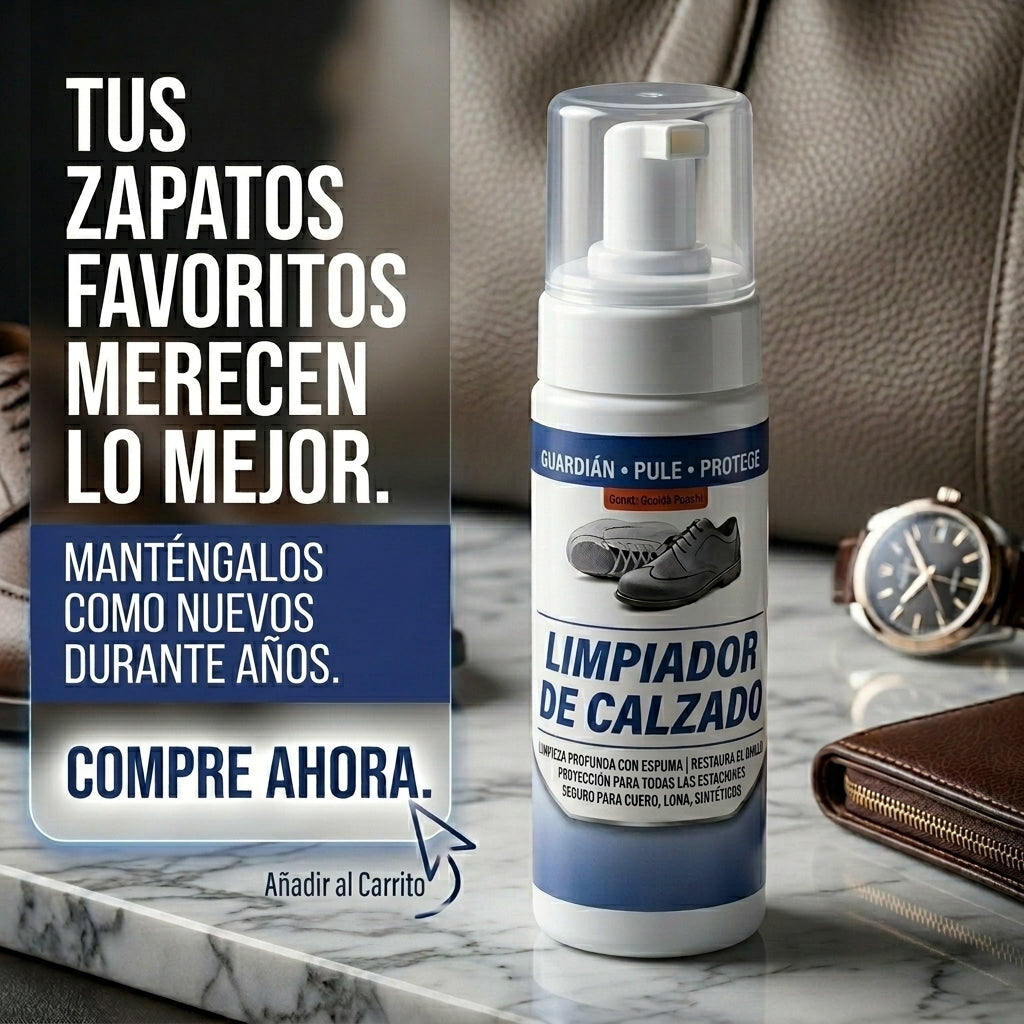 LIMPIADOR PARA ZAPATILLAS - Limpieza Instantánea - Recupera el blanco original en minutos