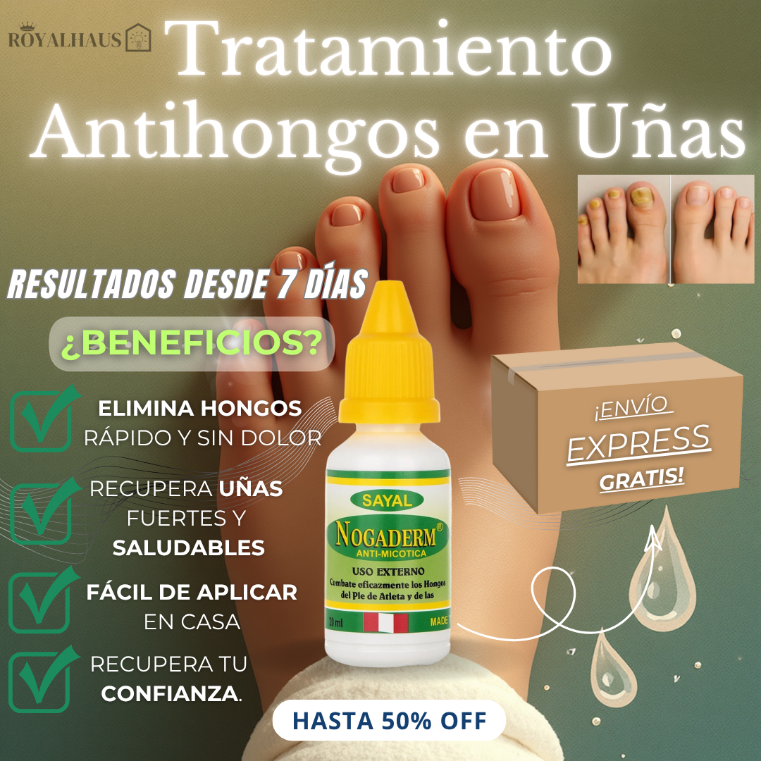 TRATAMIENTO EFECTIVO ANTIHONGOS – Uñas limpias y saludables en 4 semanas + PARCHES KINOKI REGALO