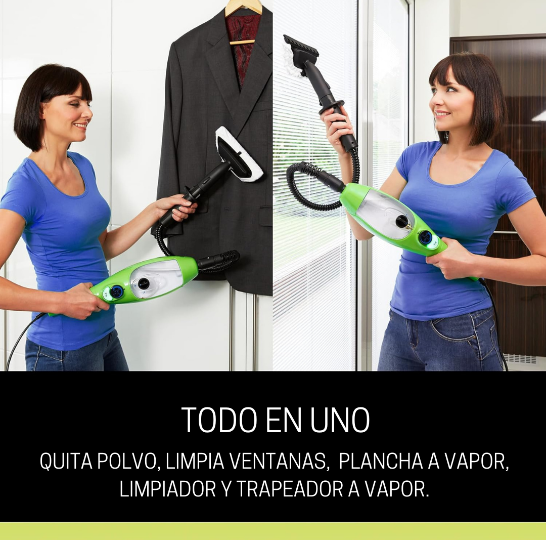ESCOBA A VAPOR MULTIFUNCIONAL - Limpieza total sin esfuerzo