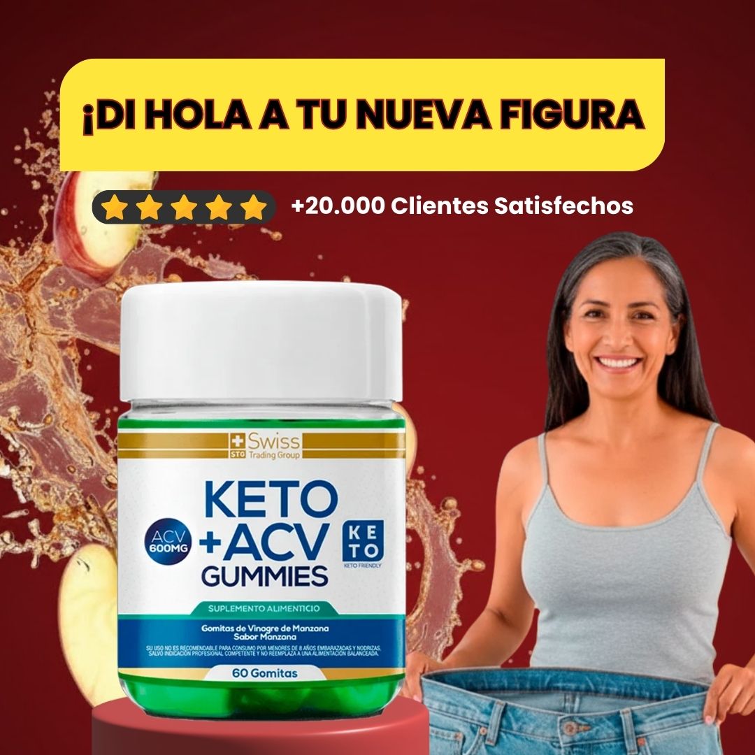 Gomitas Keto+ Vinagre de Manzana – Acelera Metabolismo – Pierde Peso Sin Rebote en 30 Días