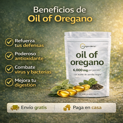 Aceite de Orégano Natural - Apoyo al Sistema Inmune - Protección y Bienestar Diario