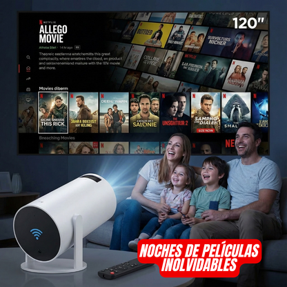 Proyector Inteligente Full HD – Garantía 10 Días - Convierte Cualquier Espacio en Pantalla Gigante al Instante