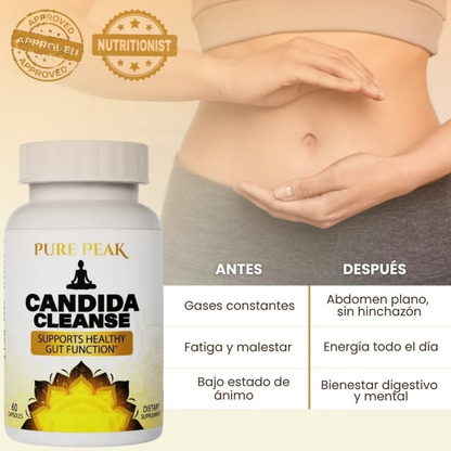 Candida Cleanse 60 Cápsulas – Limpieza Intestinal – Equilibrio Natural en 30 Días