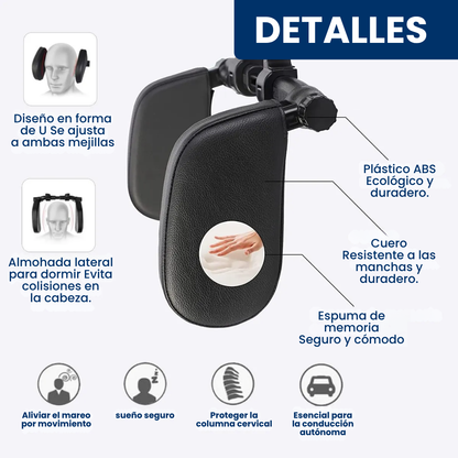 Reposacabezas de Auto Ajustable - Soporte Cervical Lateral - Alivia el dolor de cuello desde el primer viaje