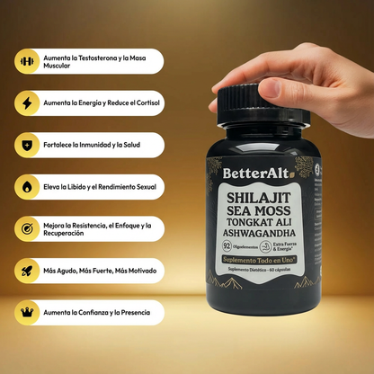 Shilajit 60 Cápsulas – Potencia el Rendimiento Masculino