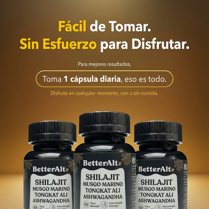 Shilajit 60 Cápsulas – Potencia el Rendimiento Masculino