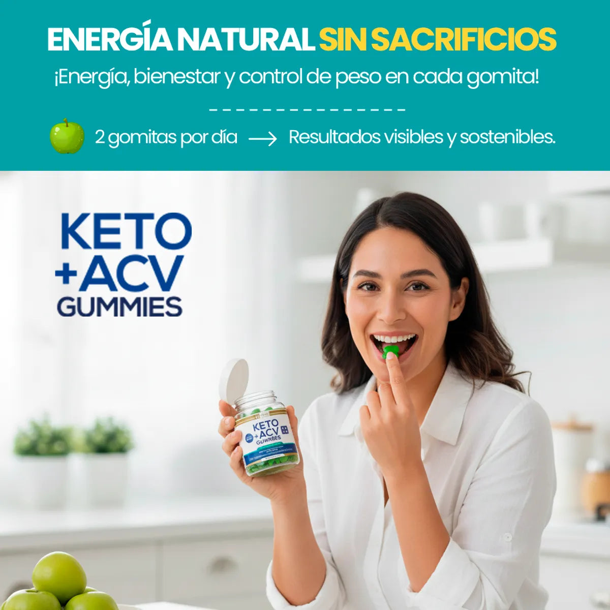 Gomitas de Vinagre De Manzana (V-Gummies) - 60 Cápsulas