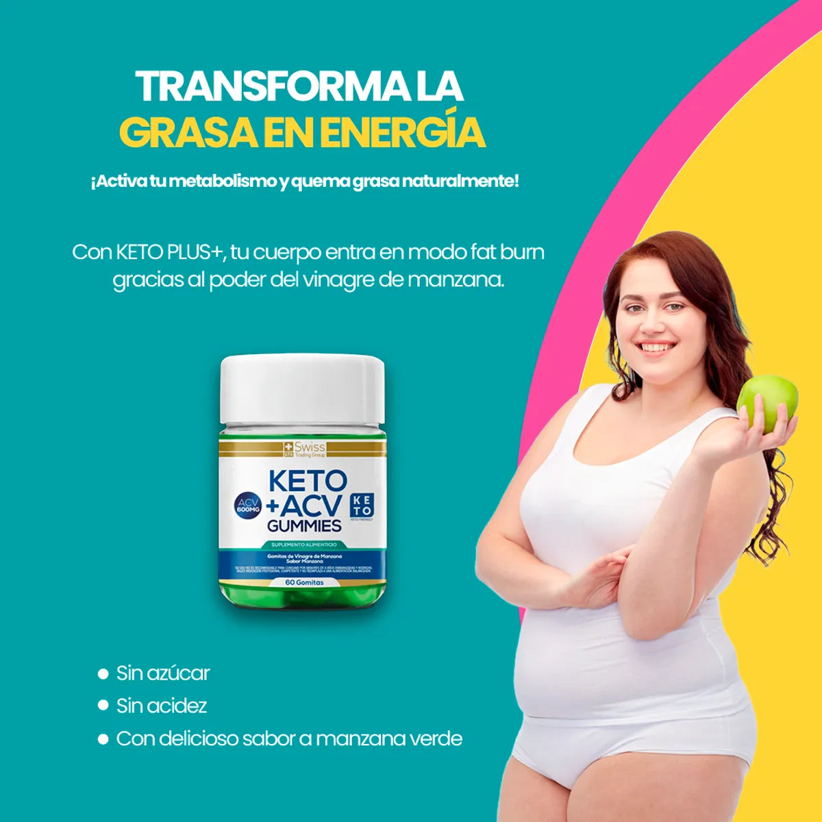Gomitas de Vinagre De Manzana (V-Gummies) - 60 Cápsulas
