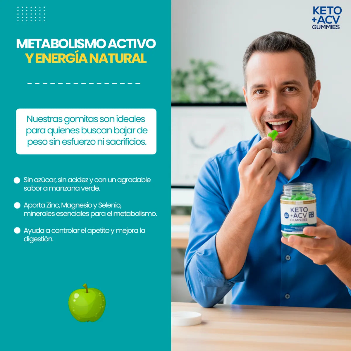 Gomitas de Vinagre De Manzana (V-Gummies) - 60 Cápsulas