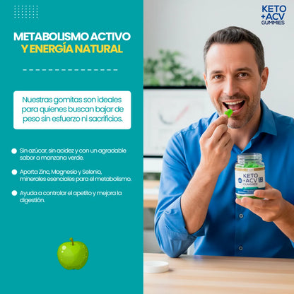 Gomitas de Vinagre De Manzana (V-Gummies) - 60 Cápsulas
