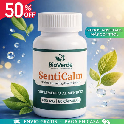 Senticalm 60 Cápsulas – Relajación Mental – Recupera tu Calma sin Dependencia