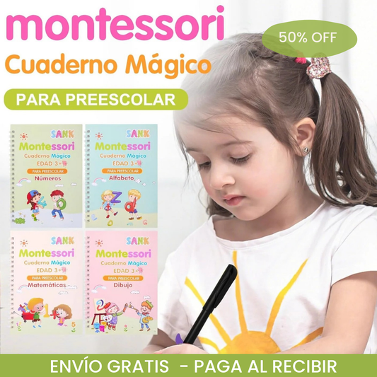 4 Libros Montessori – Práctica de Escritura - Entretención Para Tus Niños