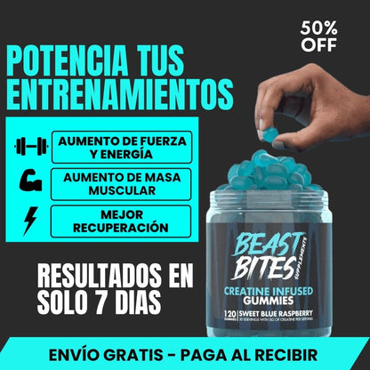 Beast Bites - Creatina en Gomitas para Fuerza y Recuperación