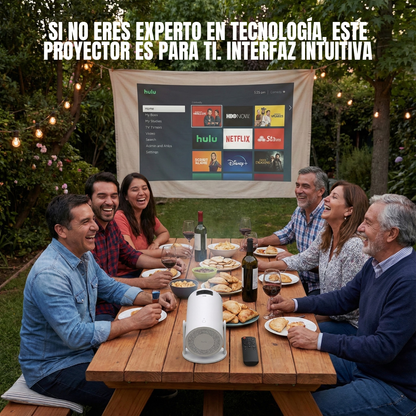 Proyector Inteligente Full HD – Garantía 10 Días - Convierte Cualquier Espacio en Pantalla Gigante al Instante