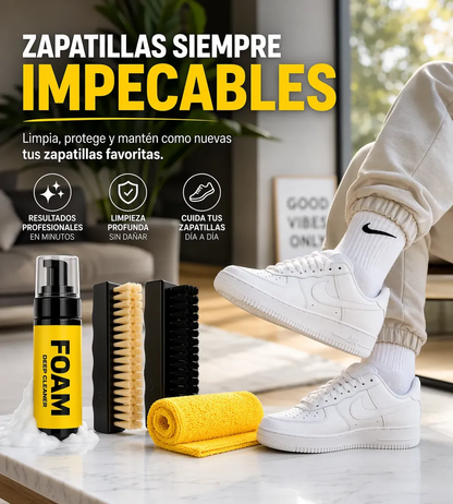 FOAM™ Kit Limpieza Para Zapatillas - Recupera el Blanco Original en Minutos
