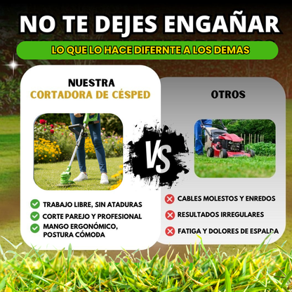 Cortadora de Pasto 3 en 1 - Bordea tu Jardín a la perfección +2 Baterías de Regalo