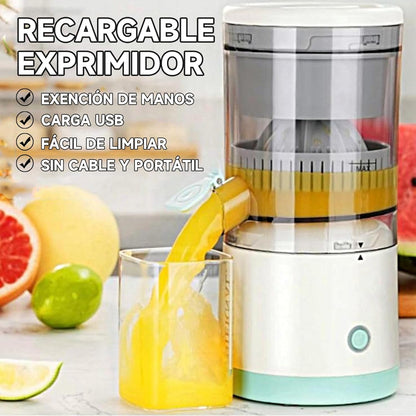 EXPRIMIDOR DE JUGO ELÉCTRICO - ¡Saca hasta la última gota de la fruta!