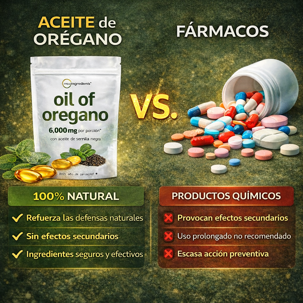 Aceite de Orégano Natural - Apoyo al Sistema Inmune - Protección y Bienestar Diario