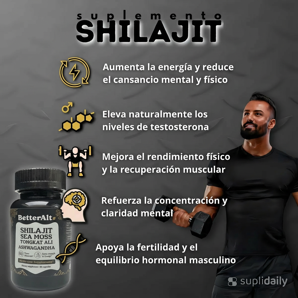 Shilajit 60 Cápsulas – Potencia el Rendimiento Masculino