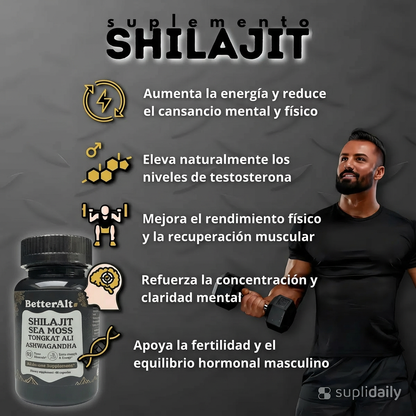 Shilajit 60 Cápsulas – Potencia el Rendimiento Masculino