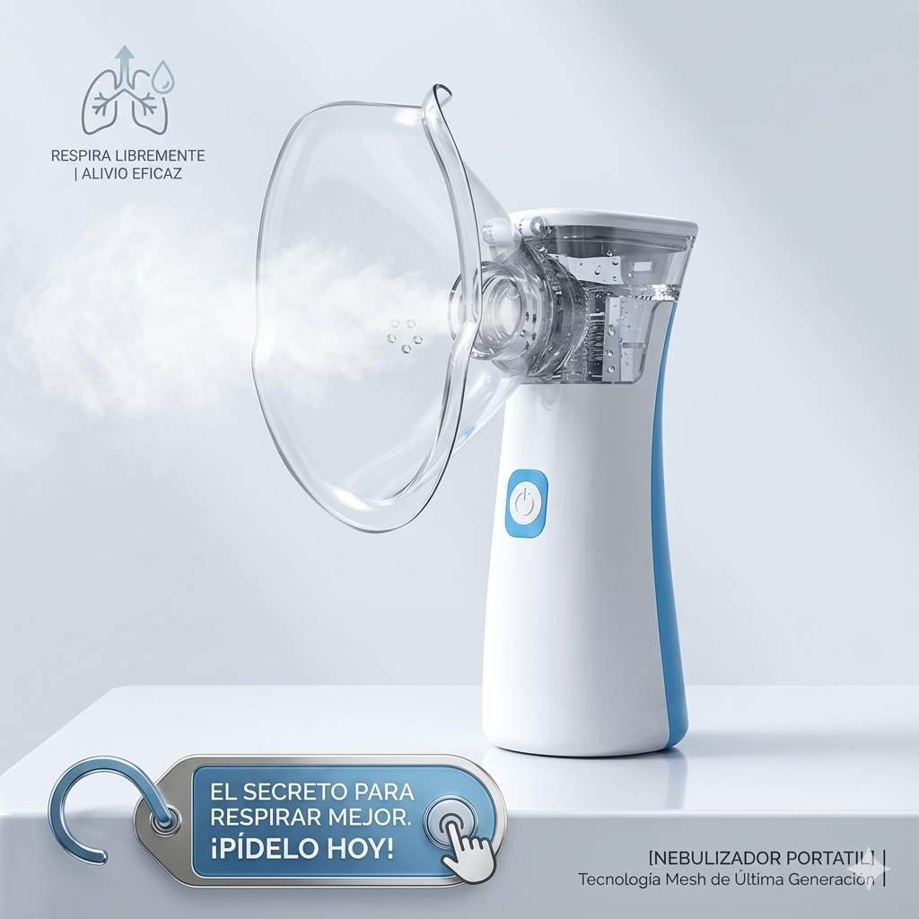 Nebulizador Portátil - Alivio Respiratorio Instantáneo - Respira Mejor en Minutos
