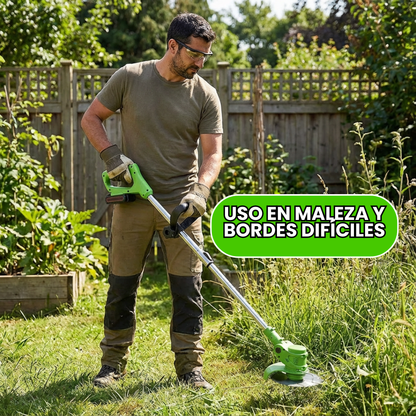 Cortadora de Pasto 3 en 1 - Bordea tu Jardín a la perfección +2 Baterías de Regalo