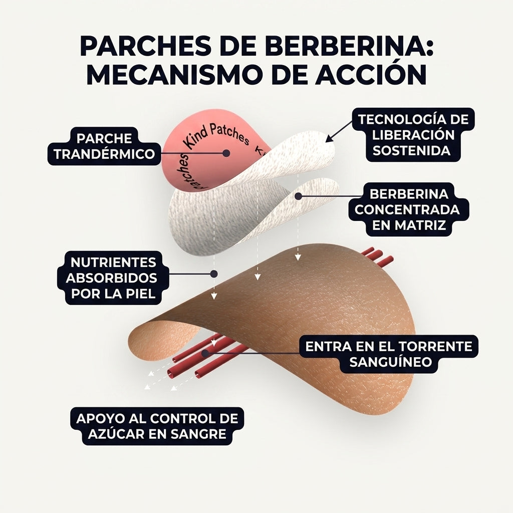 Parches de Berberina - Control de Antojos - Un apoyo práctico para tu bienestar diario