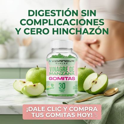 GOMITAS DE VINAGRE DE MANZANA - Bienestar Digestivo - Siéntete Más Liviana Cada Día