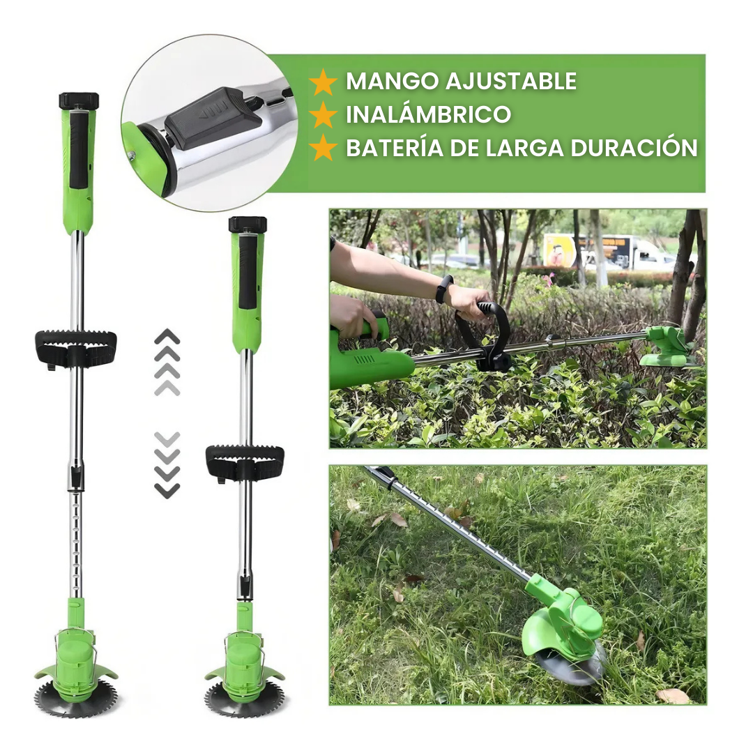 Cortadora de Pasto 3 en 1 - Bordea tu Jardín a la perfección +2 Baterías de Regalo