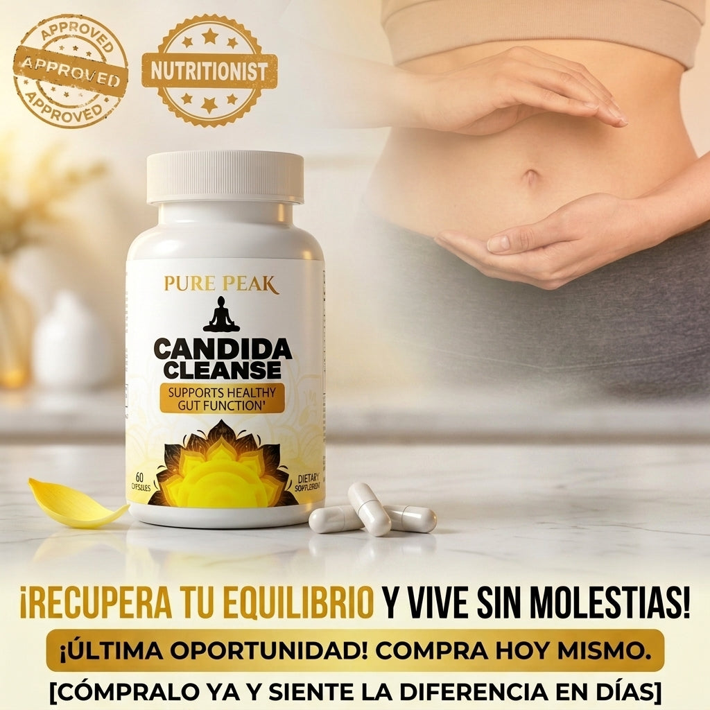 Candida Cleanse 60 Cápsulas – Limpieza Intestinal – Equilibrio Natural en 30 Días