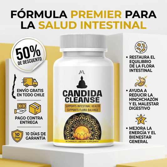 Candida Cleanse 60 Cápsulas – Limpieza Intestinal – Equilibrio Natural en 30 Días