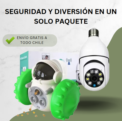 Cámara De Vigilancia +  Dispensador de Comida de Mascota