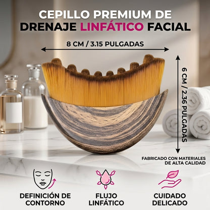Cepillo Drenaje Linfático - Drenaje Facial - Ayuda a Definir Mandíbula y Desinflamar Naturalmente