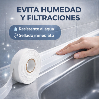 Cinta Impermeable Multiuso – Sellado Instantáneo – Baño y Cocina sin Moho