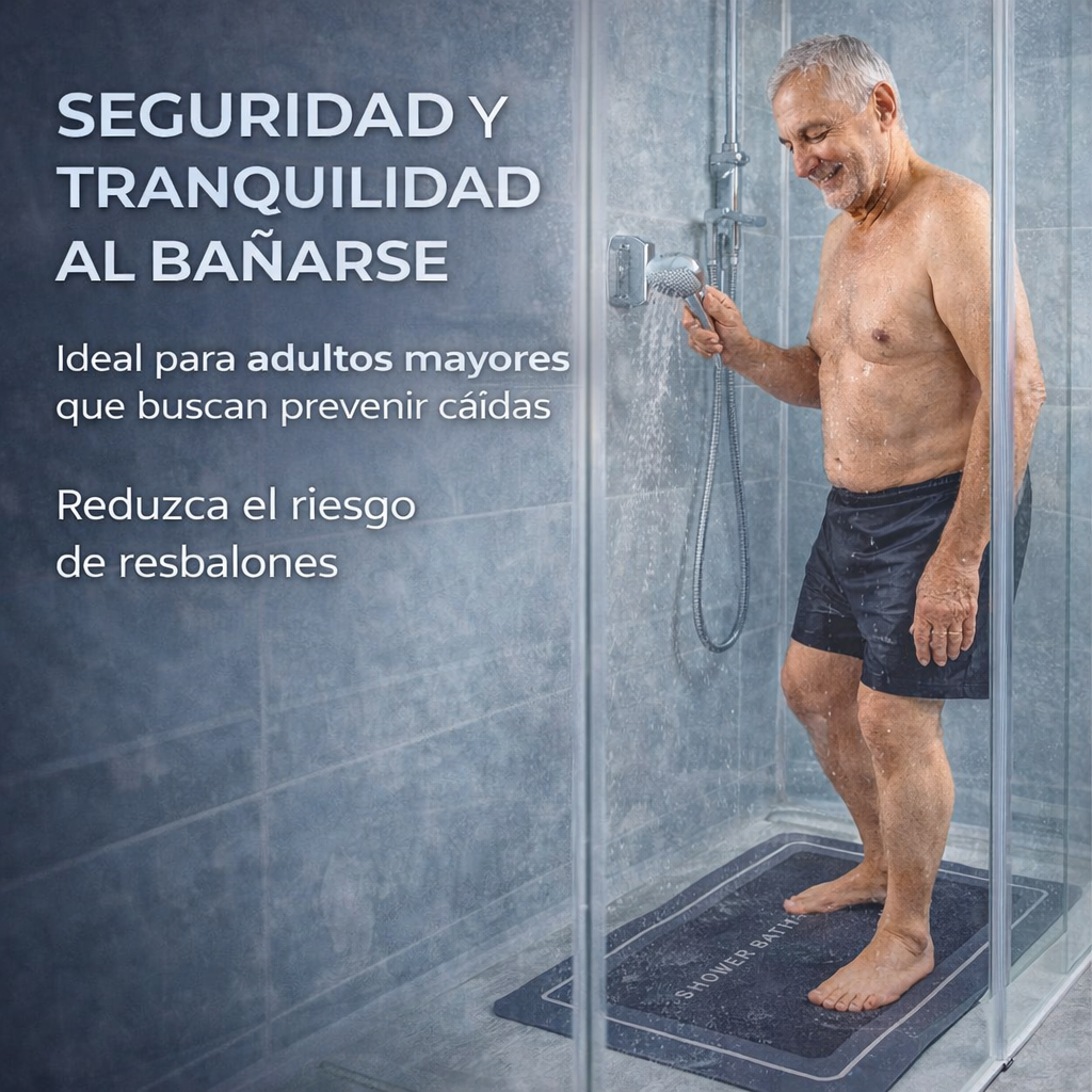 Alfombra Antiresbalante - Seguridad en la Ducha - Evita Resbalones en Segundos