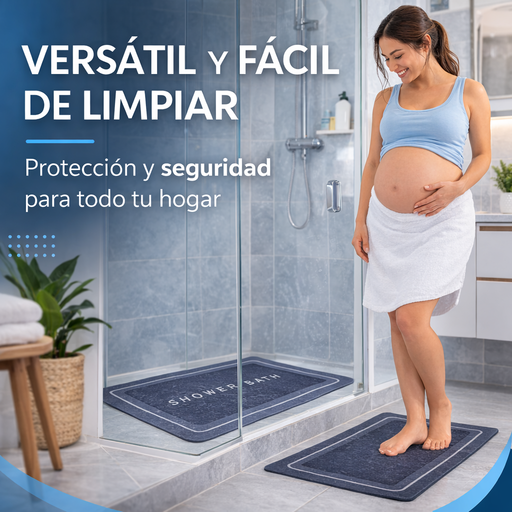 Alfombra Antiresbalante - Seguridad en la Ducha - Evita Resbalones en Segundos