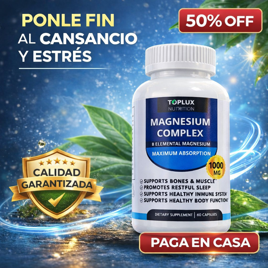 Magnesio Complex - Energía Celular y Descanso Profundo en 30 Día