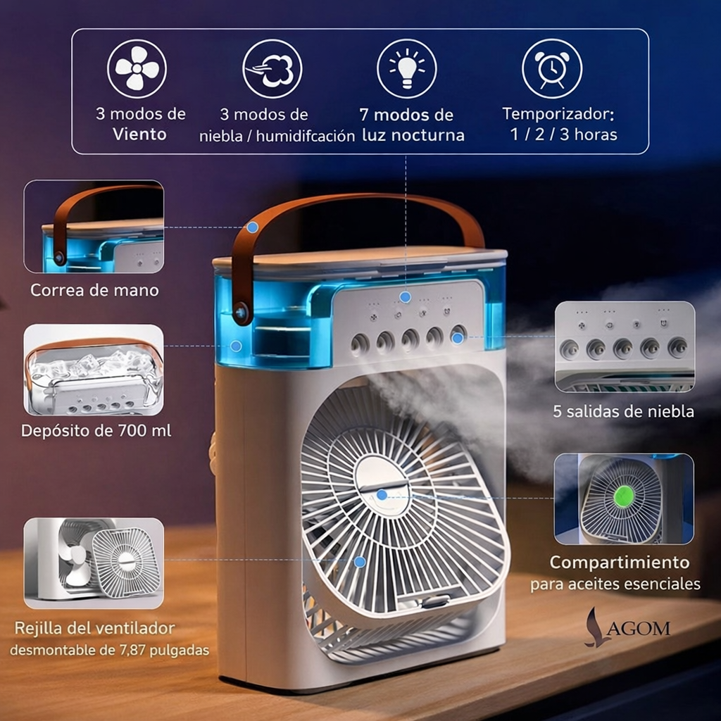 VENTILADOR AIRE FRÍO - Consumo eficiente que cuida tu luz