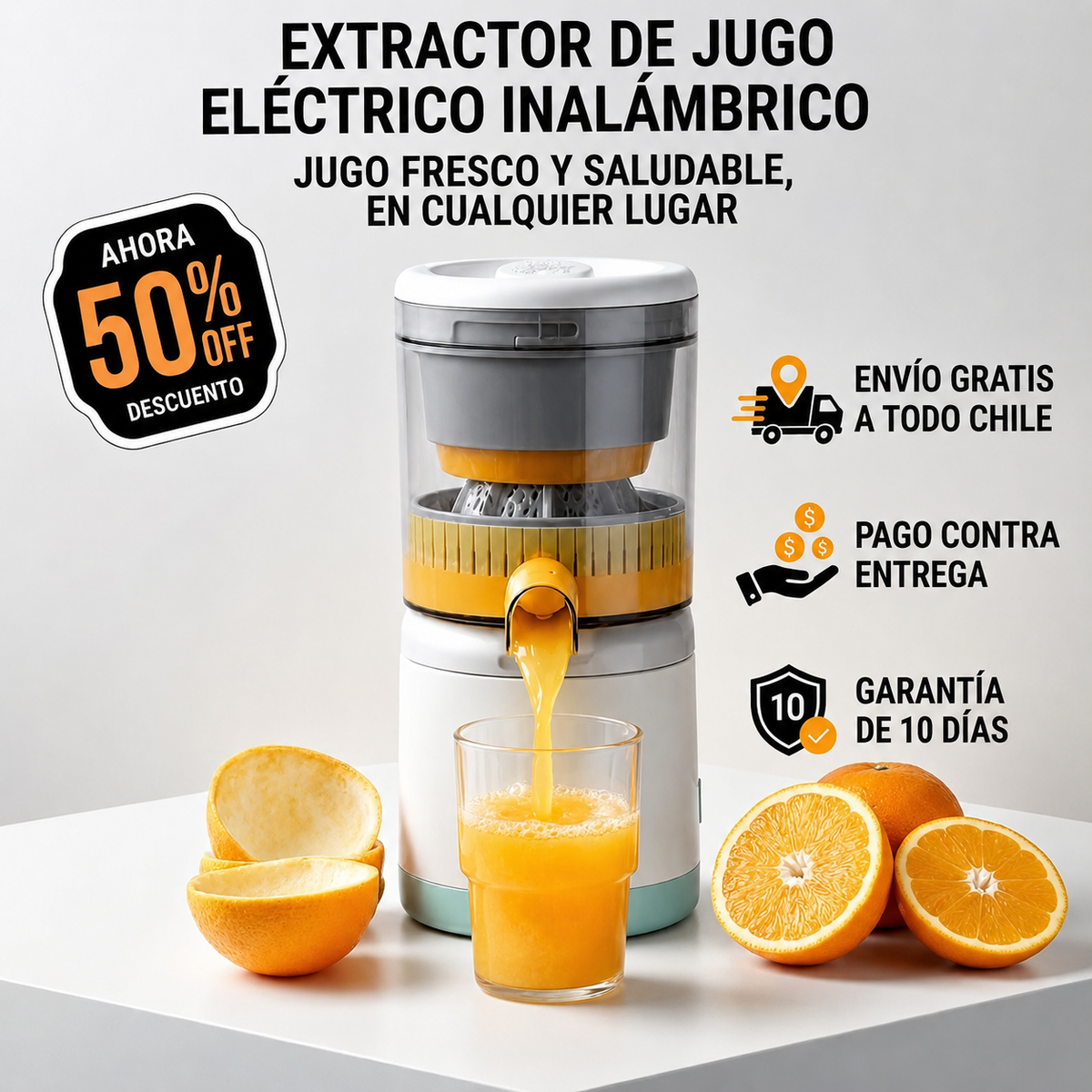 EXPRIMIDOR ELECTRICO DE JUGO INALAMBRICO - Disfruta Jugo Fresco Donde Quieras