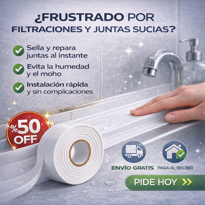 Cinta Impermeable Multiuso – Sellado Instantáneo – Baño y Cocina sin Moho