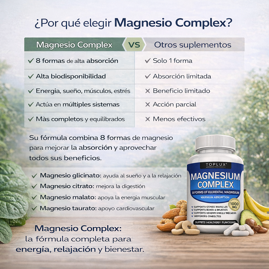Magnesio Complex - Energía Celular y Descanso Profundo en 30 Día