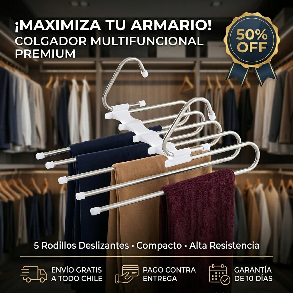 Colgador Multifuncional - Multiplica Espacio - Closet Más Amplio en Minutos