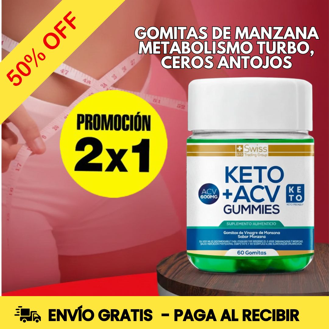 Gomitas Keto+ Vinagre de Manzana – Acelera Metabolismo – Pierde Peso Sin Rebote en 30 Días