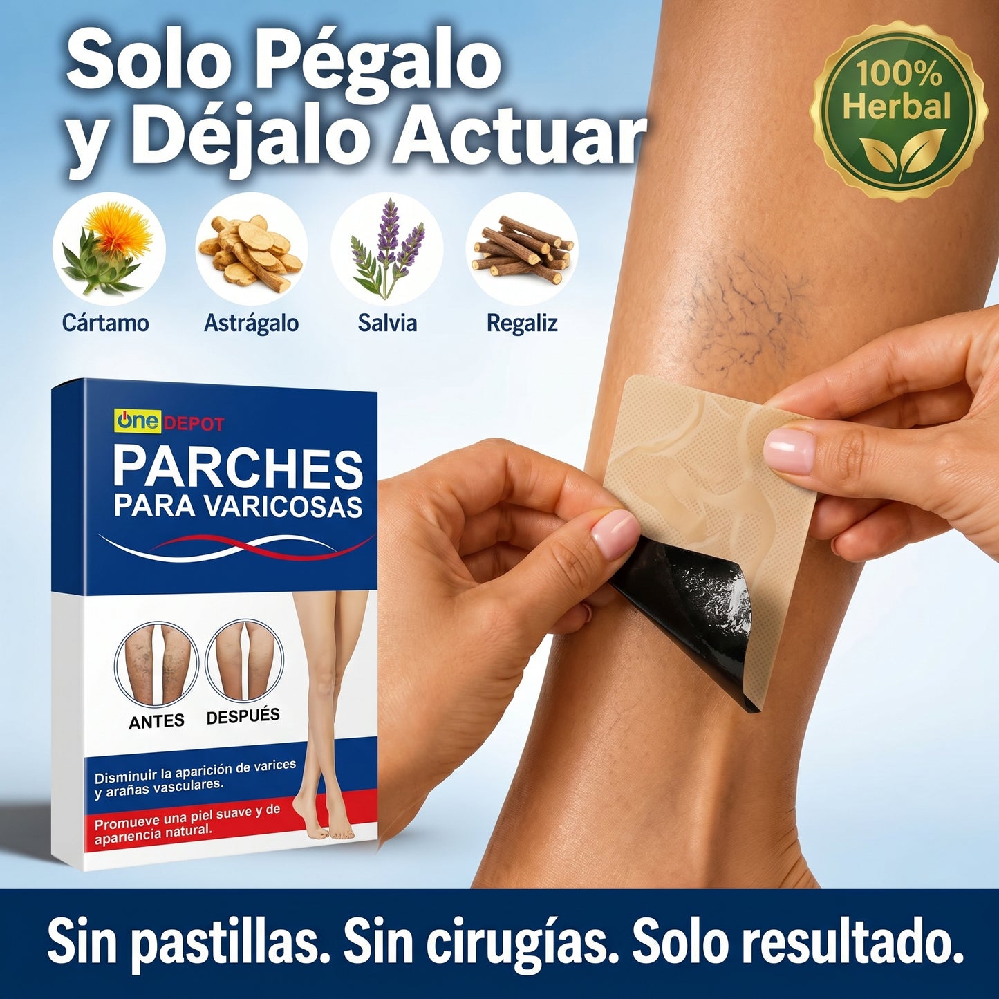 Parches Para Varices - Alivio Diario de Piernas - Recupera comodidad y ligereza cada día