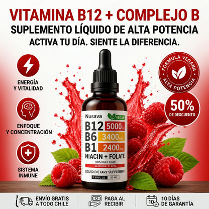 VITAMINA B12 - Energía y Bienestar - Más Energía y Concentración Todos los Días