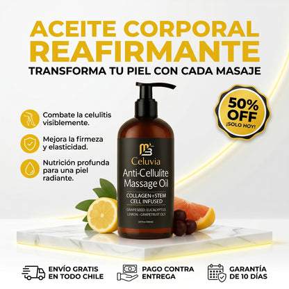 Aceite Reafirmante Corporal - Tonifica y Nutre la Piel - Ayuda a mejorar la apariencia de la celulitis